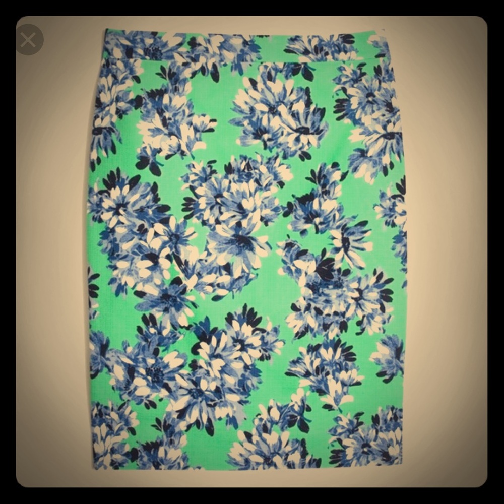 J crew floral pencil skirt